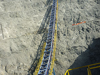 Steeply inclined conveyor KNK-270-CLT complex ore mine Muruntau